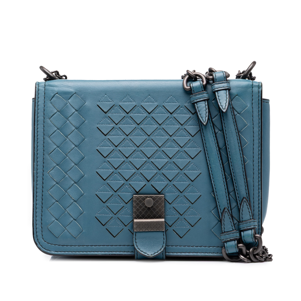 Pre-Loved Bottega Veneta Mini Nappa Intrecciato Runway Shoulder Bag